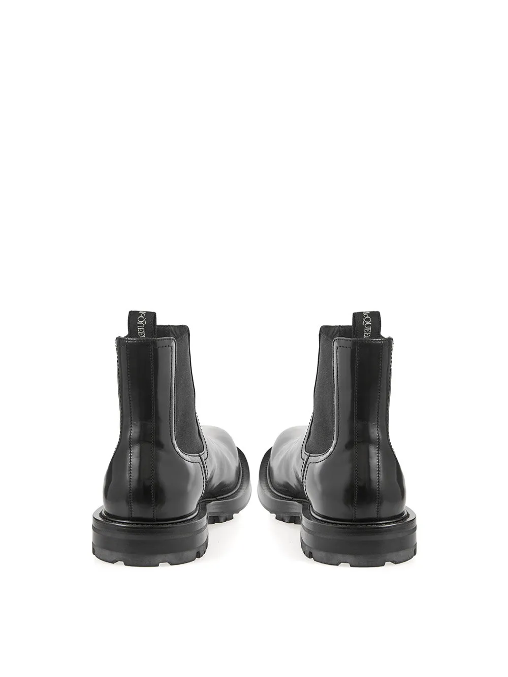 Alexander McQueen Black Leather Chelsea boots